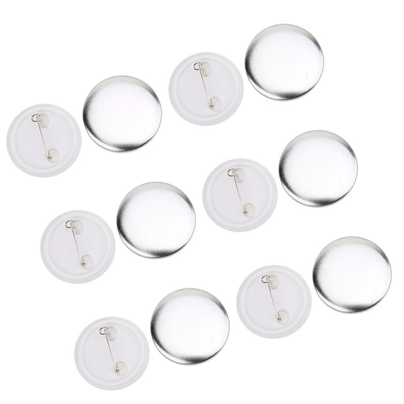 100 Sets 37mm Badge Pin Button Parts Badge Making Supplies DIY Crafts Materials - Image 1