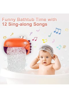 Bath Toys, Automatically Bubbles Baby Bath Toys, Baby Bubble Machine for Tub and Plays 12 Children's Songs, Cute Dinosaur Bathtub Toys Bubble Maker for Toddlers, Orange - pzsku/Z1F328486F8ED8F639ED8Z/45/_/1687242565/4f2ea3c0-453d-4e7d-a7f0-5c55d6fc2fa8