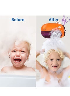 Bath Toys, Automatically Bubbles Baby Bath Toys, Baby Bubble Machine for Tub and Plays 12 Children's Songs, Cute Dinosaur Bathtub Toys Bubble Maker for Toddlers, Orange - pzsku/Z1F328486F8ED8F639ED8Z/45/_/1687242565/a93cf0b3-8e80-4217-887f-84ed55d974f1