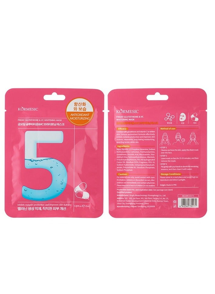 Kormesic 5 packs Friday Facial Mask 25ml - Detoxifying & Refreshing - Image 1