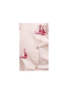 Polka Tots Polka Tots Full Sleeves Boat Embroidery Angrakha with Dhoti - Grey (2Y - 3Y)  - Image 4