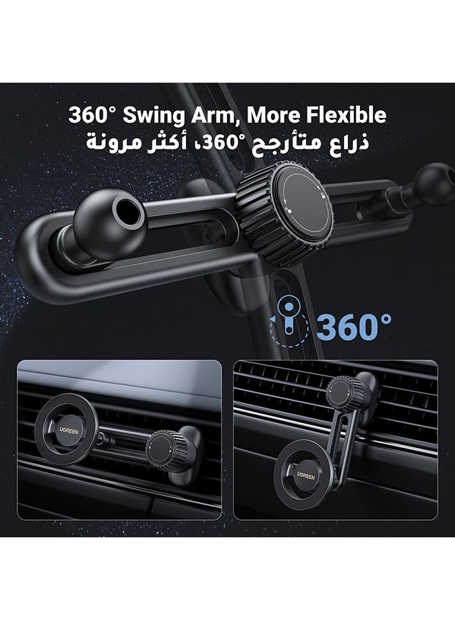 يو جرين حامل جوال السيارة Magsafe، لا يحجب فتحة التهوية أبدًا: 2025 حامل هاتف السيارة فائق الثبات من الجيل الثالث المحدث لتنفيس الهواء، حامل هاتف مغناطيسي للسيارة قابل للدوران مناسب لهاتف آيفون 15/16/17 جالاكسي S24 S25 - Image 5