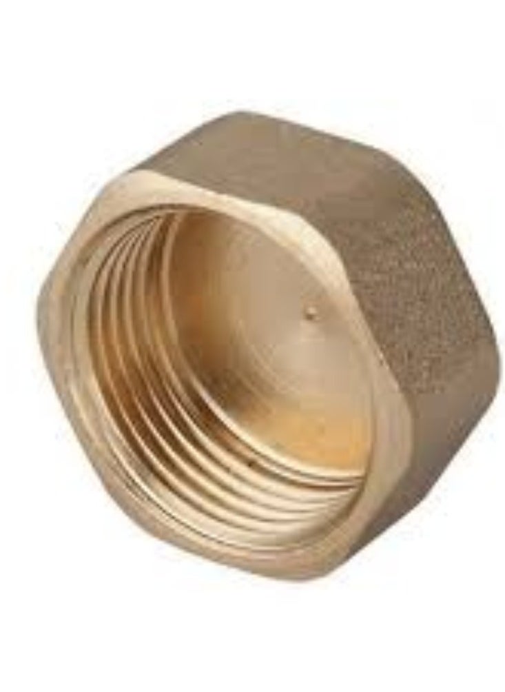 KNP KNP 1/2" Inch Thread Brass Pipe Screw Hex Female Blanking Plug Tube End Cap is a high-quality fitting designed for sealing the ends of pipes or tubes.  - Image 2