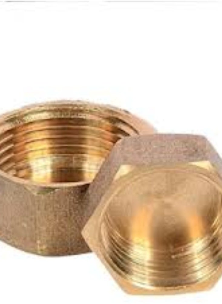 KNP KNP 1/2" Inch Thread Brass Pipe Screw Hex Female Blanking Plug Tube End Cap is a high-quality fitting designed for sealing the ends of pipes or tubes.  - Image 3