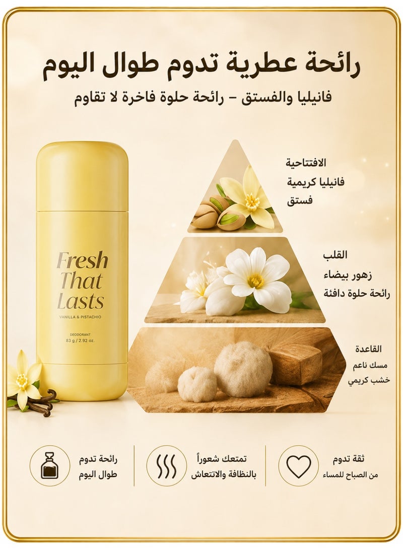 Vanilla & Pistachio Deodorant – Brightening Underarm Cream with Kojic Acid, Turmeric, Vitamin C & Niacinamide for Dark Armpits & Uneven Tone – Sweet Vanilla, Caramel & Pistachio Scent – Anti-White Marks & Yellow Stains – Smooth, Invisible Finish - Image 2