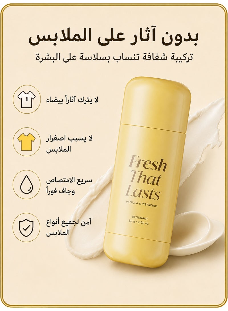 Vanilla & Pistachio Deodorant – Brightening Underarm Cream with Kojic Acid, Turmeric, Vitamin C & Niacinamide for Dark Armpits & Uneven Tone – Sweet Vanilla, Caramel & Pistachio Scent – Anti-White Marks & Yellow Stains – Smooth, Invisible Finish - Image 3