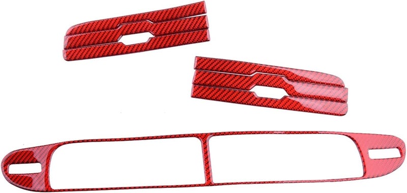 DEMULAX Red Carbon Fiber Air Vent Cover Trim for Chevrolet Camaro - Image 1