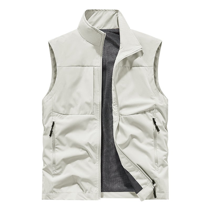 Volunteer Emergency Rescue Vest Custom Printed Logo Overalls Multi-Pocket Vest Outdoor Video Service - Image 1