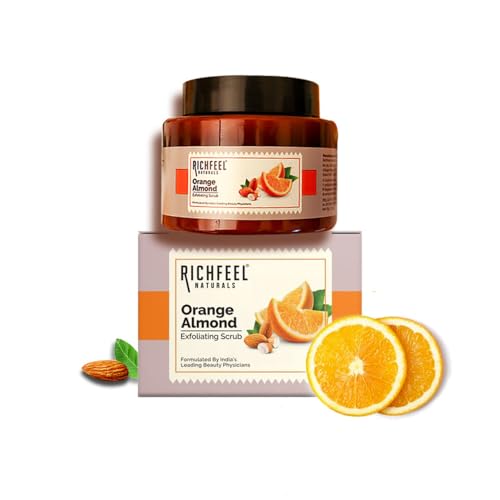 Richfeel Orange Almond Scrub For Brightening & Revitalizing | Gentle Exfoliation | Removes Blackheads & Dead Skin Cells | Suitable for All Skin Types | 100 g - Image 1