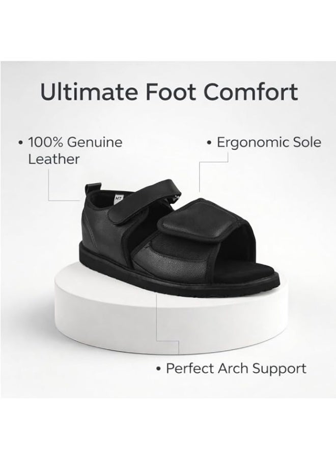 Medical sandal for diabetic feet - Cushioned medical sandal with a lightweight EVA sole to relieve pressure and provide comfort and stability during daily walking. - Image 4