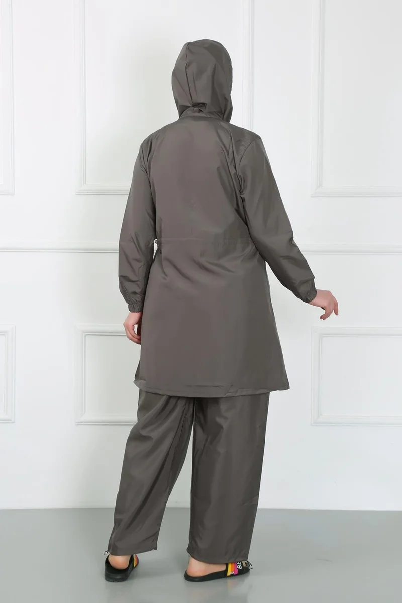 Akbeniz Plus Size Hijab Swimsuit Smoked 44020
