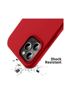 Generic Soft Silicon Mobile Magic Case with Microfiber Lining For Apple iPhone 15 Pro 6.1 Inch (Red)  - Image 4