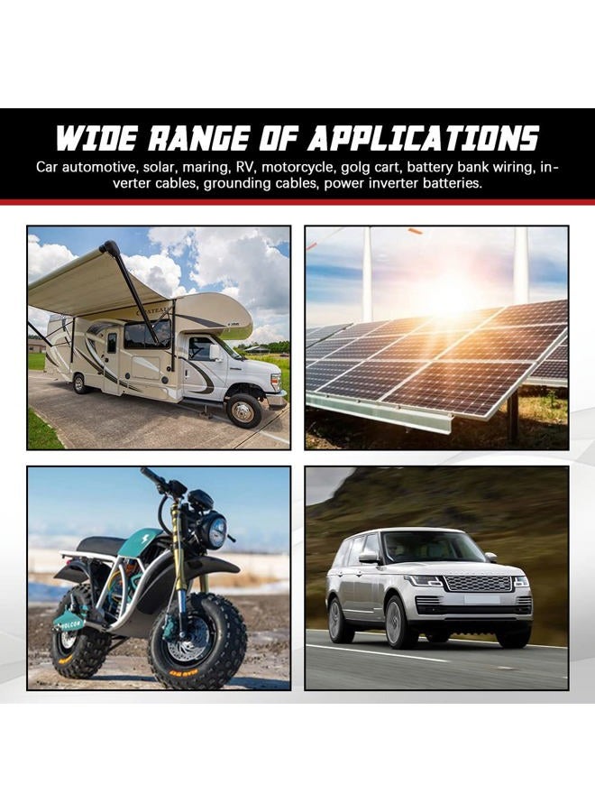 A ABIGAIL 4 AWG Battery Cable 2FT 4 Gauge Pure Copper Battery Inverter Cables with 5/16 in Lugs Both Ends Power Inverter Wire Set for Automotive Solar Power Inverter Marine Boat RV Car Motorcycle (2FT) - Image 5