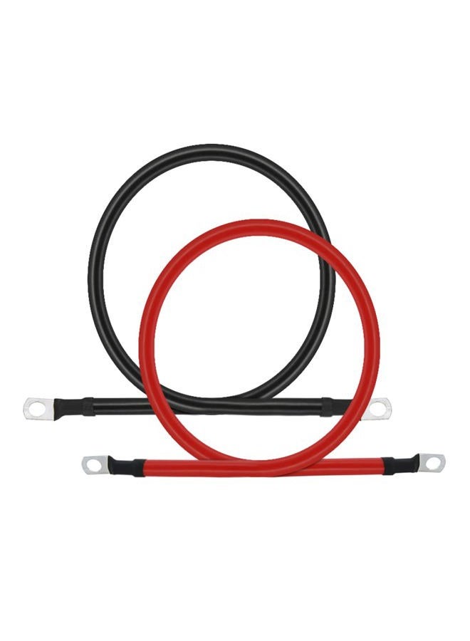 A ABIGAIL 4 AWG Battery Cable 2FT 4 Gauge Pure Copper Battery Inverter Cables with 5/16 in Lugs Both Ends Power Inverter Wire Set for Automotive Solar Power Inverter Marine Boat RV Car Motorcycle (2FT) - Image 1