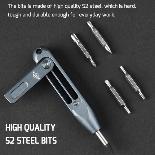 OKNIFE Otacle D1 Mini Precision Screwdriver Set, 9 in 1 EDC Multi Bit Pocket Screwdriver, Industrial S2 Steel Magnetic Bits for Work or Daily Use - Image 3