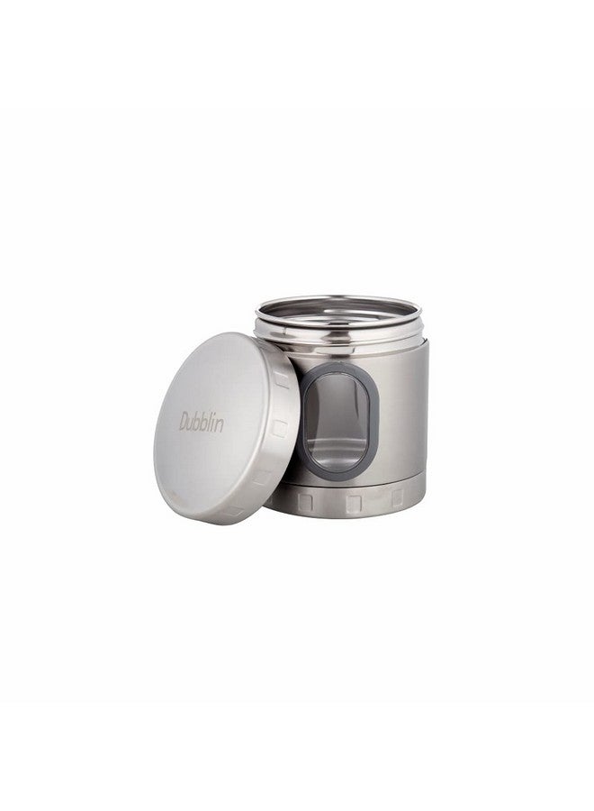DUBBLIN Stainless Steel Storage jar container Fresher screw lid transparent visible window food safe steel Storage container 750 ml, 1 Piece, Silver - Image 2