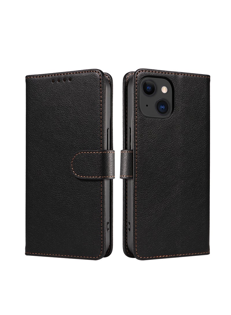 General iPhone 15/15 Plus/15 Pro/15 Pro Max Case PU Leather Wrist Strap Wallet Case Card Holder Shockproof Flip Cover  - Image 1