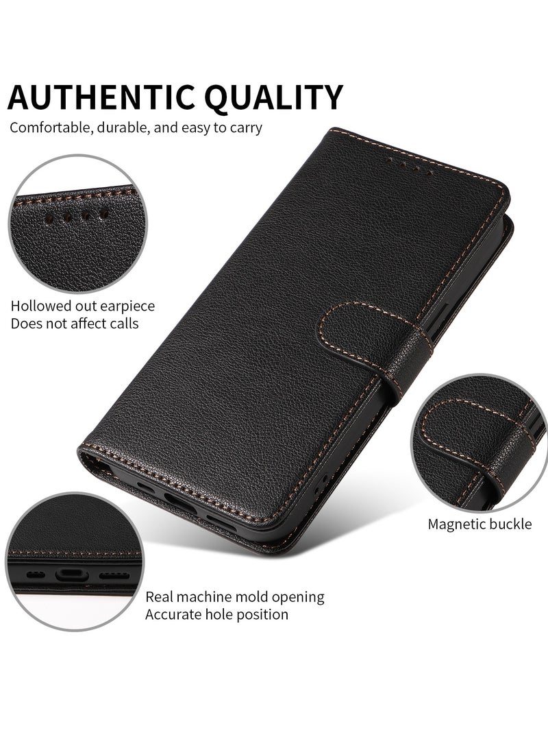 General iPhone 15/15 Plus/15 Pro/15 Pro Max Case PU Leather Wrist Strap Wallet Case Card Holder Shockproof Flip Cover  - Image 5