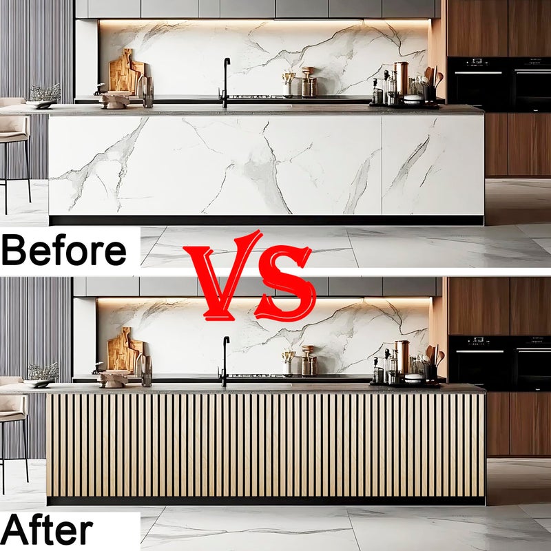 TRAIN2 ART 94.5 x 23.6 in Acoustic Wood Wall Panels,3D Flexible Soundproof Wall Panels,Wood Slat Wall Panel for Interior Wall Decor (Oak) - Image 3