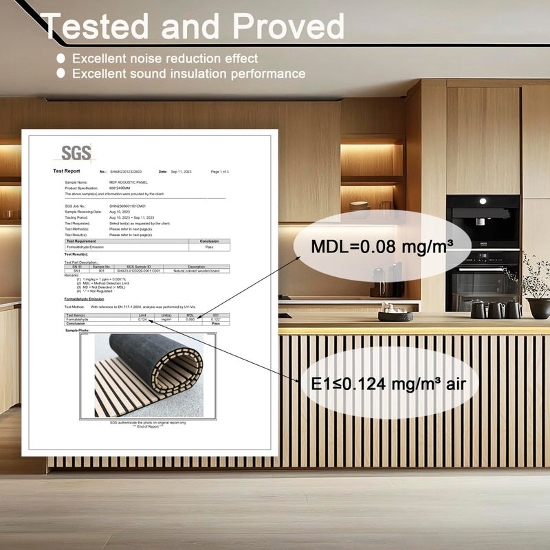 TRAIN2 ART 94.5 x 23.6 in Acoustic Wood Wall Panels,3D Flexible Soundproof Wall Panels,Wood Slat Wall Panel for Interior Wall Decor (Oak) - Image 4