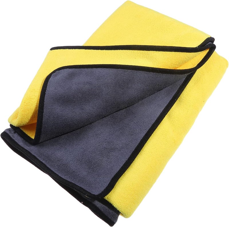 cheekyglo Dog Towel, Soft Absorbent Microfibre Pet Towel, Quick Drying Pet Bath Towel Robe for Dogs Cats Cleaning Washcloth Pet Accessories,Yellow L - Image 4