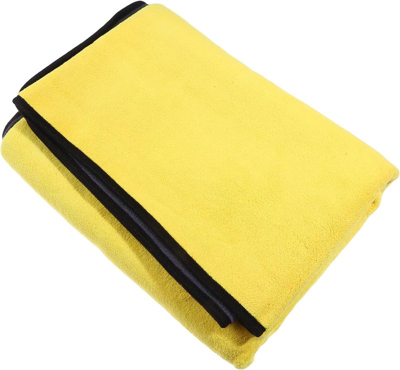cheekyglo Dog Towel, Soft Absorbent Microfibre Pet Towel, Quick Drying Pet Bath Towel Robe for Dogs Cats Cleaning Washcloth Pet Accessories,Yellow L - Image 2