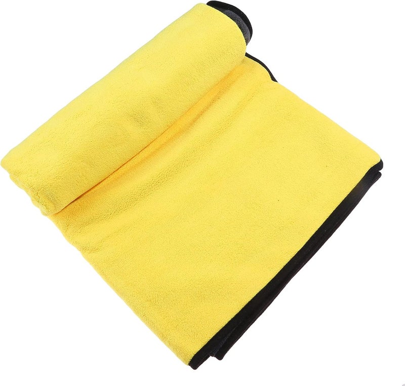cheekyglo Dog Towel, Soft Absorbent Microfibre Pet Towel, Quick Drying Pet Bath Towel Robe for Dogs Cats Cleaning Washcloth Pet Accessories,Yellow L - Image 5