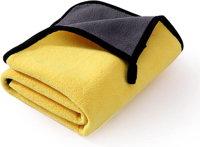 cheekyglo Dog Towel, Soft Absorbent Microfibre Pet Towel, Quick Drying Pet Bath Towel Robe for Dogs Cats Cleaning Washcloth Pet Accessories,Yellow L - Image 1