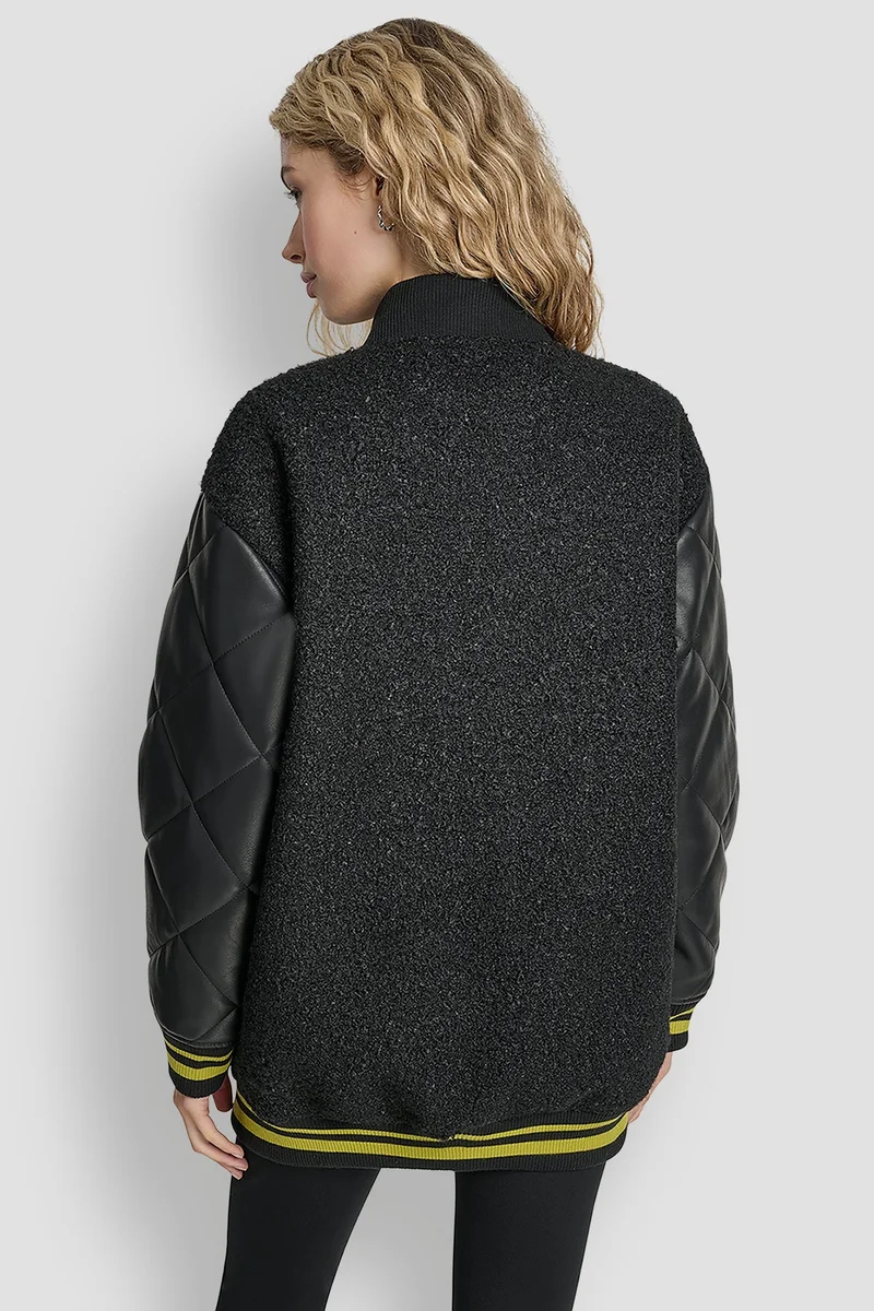 Dkny  LONG SLEEVE TIGHT BOUCLE LOGO JACKET for Women | Best Price UAE