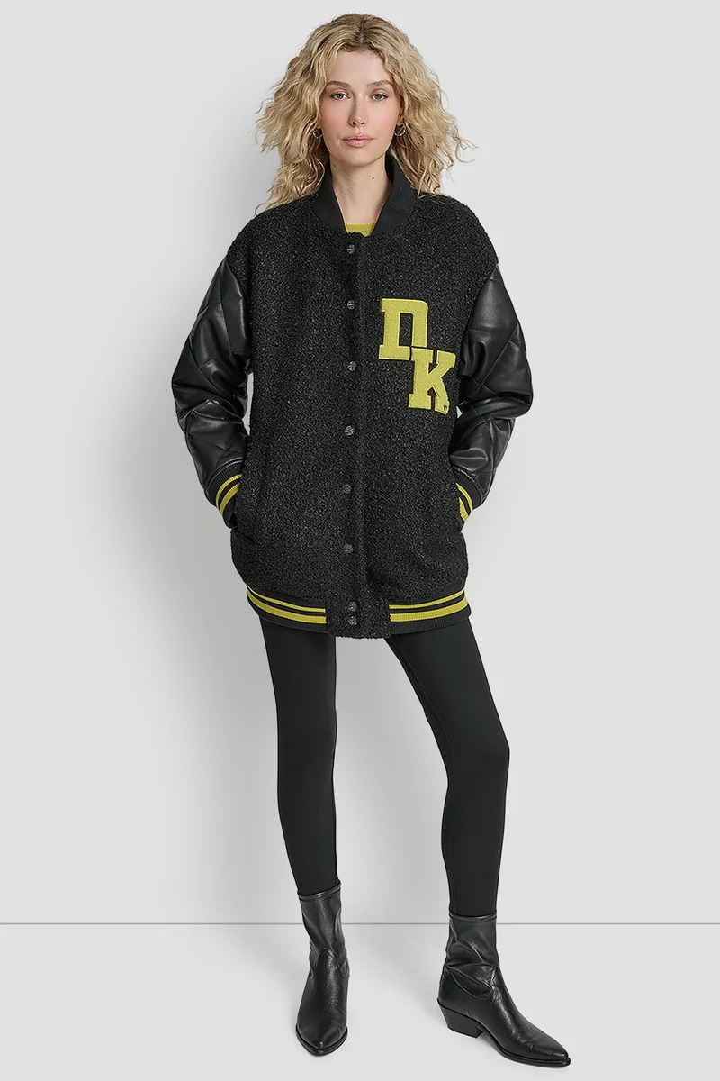 Dkny  LONG SLEEVE TIGHT BOUCLE LOGO JACKET for Women | Best Price UAE
