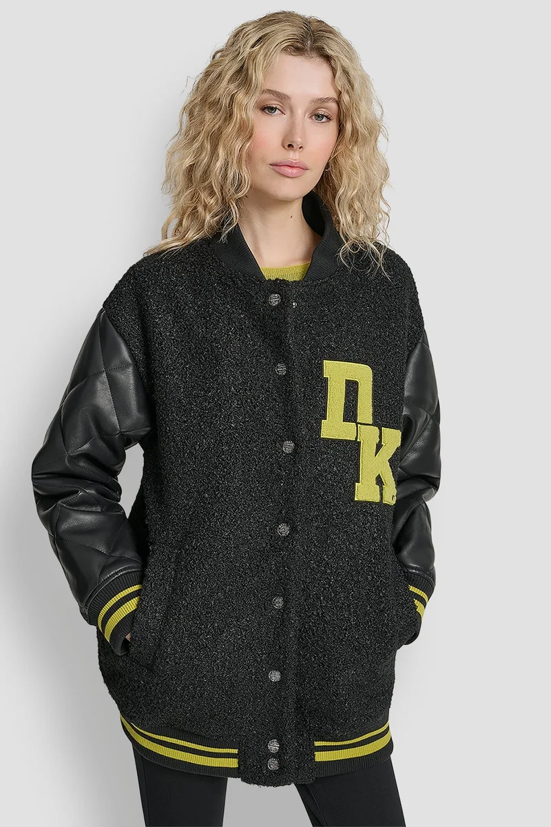 Dkny  LONG SLEEVE TIGHT BOUCLE LOGO JACKET for Women | Best Price UAE