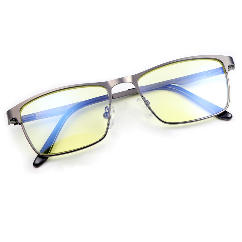 YIMI Mens Blue Light Glasses Men Computer Gaming BlueLight Blocking Glasses Metal Anti Eyestrain Clear Lens Eye Protection (Gaming Protection) - Image 1