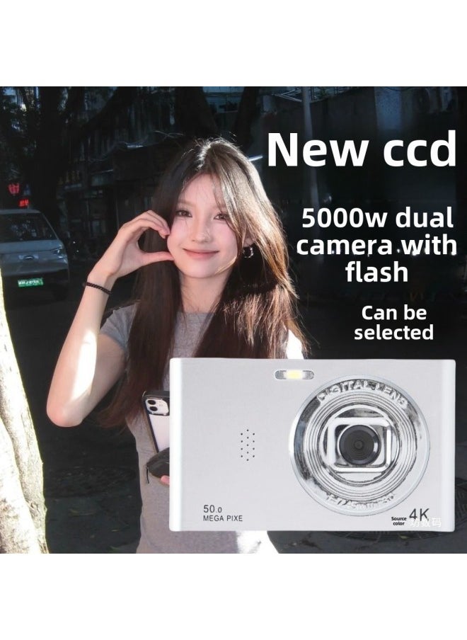 Generic - Ccd Digital Camera Hd Camera Student Small Hd Travel Entry Campus Retro Travel Card Machine-Body Color:Sakura Pink  - Bare Metal (cannot Take Pictures Without Memory Card) - Image 1