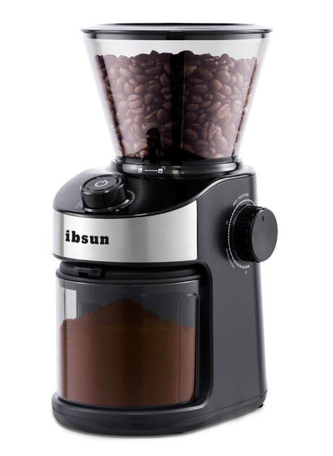 Burr Coffee Grinder Electric with 32 Grinding Sizes, Coffee Bean Grinder with 40 Seconds Adjustable Electronic Timer v60