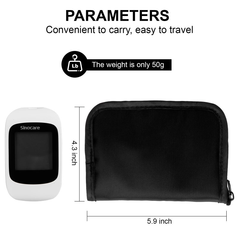 GENCAM Diabetes Supply Case, Diabetic Organizer For Test Strips With Mesh Pocket, Portable Diabetes Testing Kit bag, Travel Blood Glucose Meter Glucometer Storage Bag, Glucose Monitor Case - Image 5