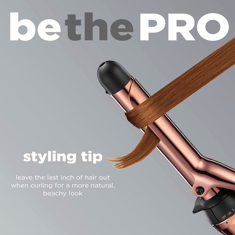 CONAIR INFINITIPRO Rose Gold Titanium 1-Inch Curling Iron, 1-inch barrel produces classic curls â€“ for use on short, medium, and long hair - Image 4