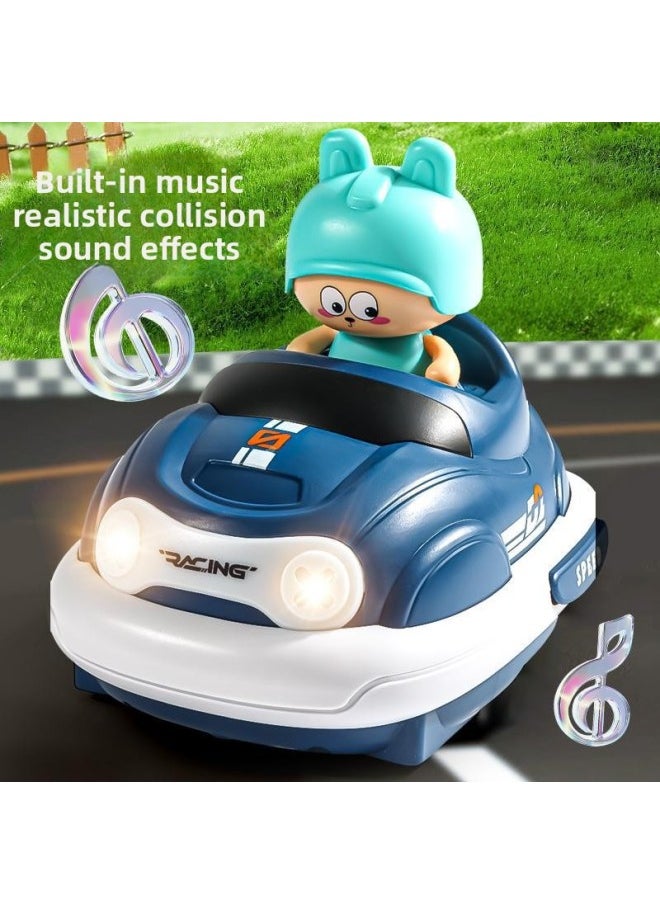 Generic Children's Remote Control Kart Bumper Car Doll Catapult Double Battle Parent-Child Interactive Drift Racing Boy Toy-Color:8881 Bumper Car + Single Rechargeable Battery Blue Color Box + Express Box 410g  - Image 5