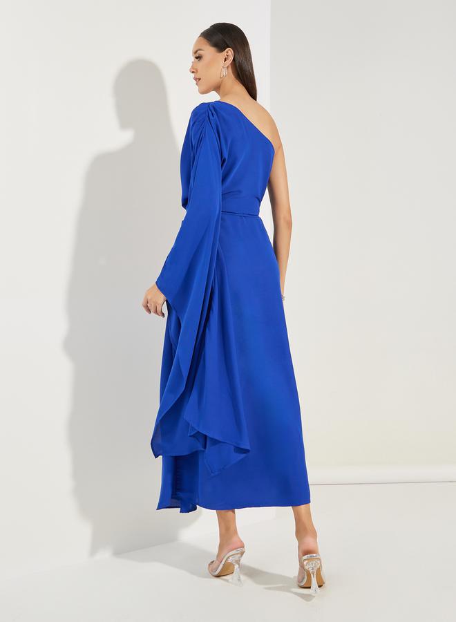 Styli One-Shoulder Midi Dress  - Image 4