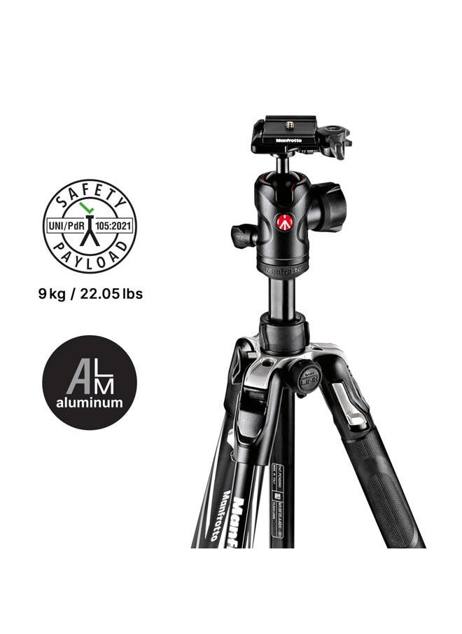 Manfrotto Befree Advanced Lever 4-Section Aluminum Travel Tripod with Ball Head, Black  - Image 3