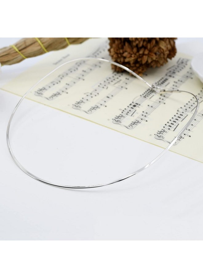 AeraVida Exquisite Simple .925 Sterling Silver Flat Choker Necklace Casual Necklace Unisex Jewelry Modern Jewelry Gift  - Image 2