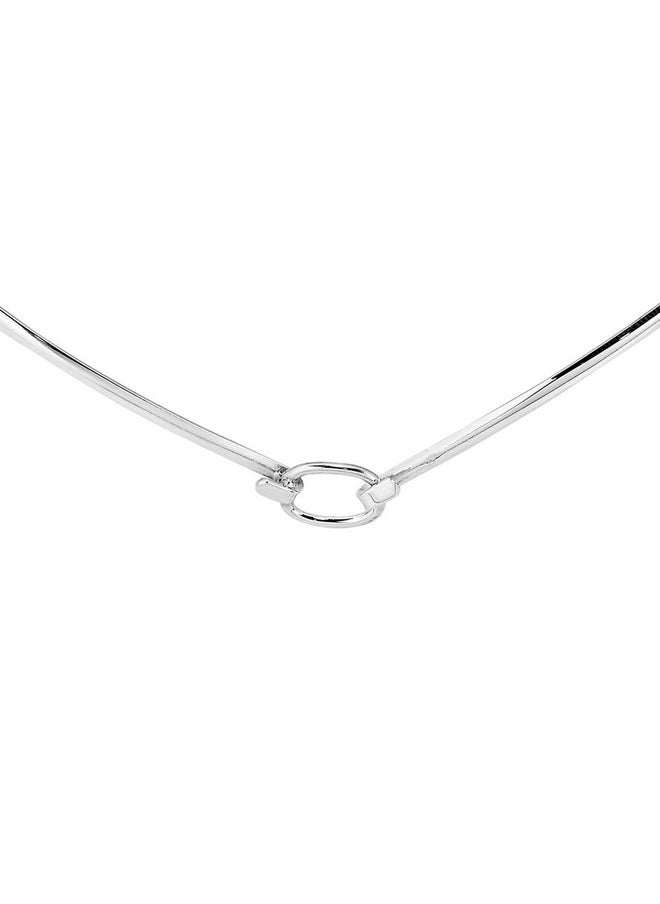 AeraVida Exquisite Simple .925 Sterling Silver Flat Choker Necklace Casual Necklace Unisex Jewelry Modern Jewelry Gift  - Image 4