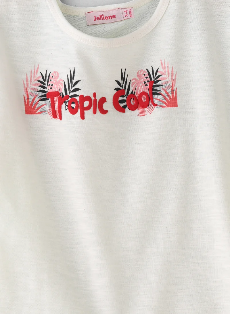 Jelliene Girls White "Tropic Cool" T-shirt