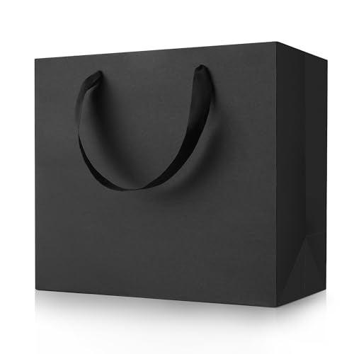 MOXARYSU Large Black Gift Bags 125x45x11 Inch 5pcs Paper Bags Bulk For Party Shopping Birthday Wedding L5 - Image 1