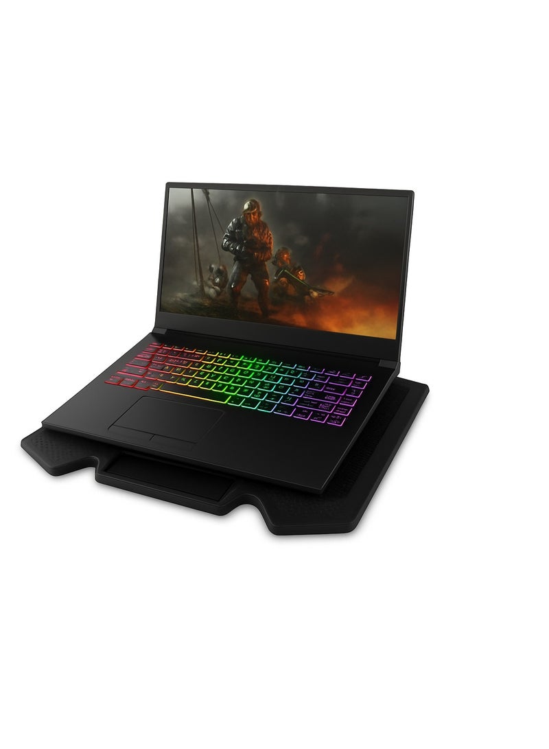 يوتوبيا قاعدة تبريد لابتوب UTOPIA UC-302 بمروحتين كبيرة 14 سم إضاءة LED تصميم مضاد للانزلاق متوافق مع لابتوبات حتى 17 بوصة - Image 2