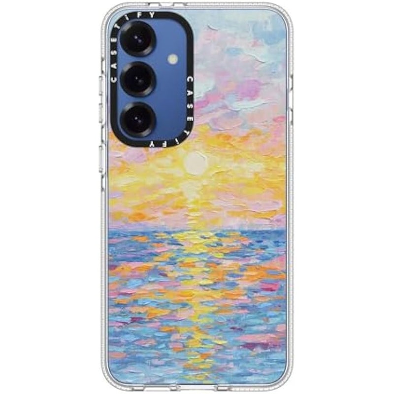 Casetify Magnetic Clear Galaxy S25+ Case 【Compatible with Magsafe】 - Frosted Sunset - Image 4