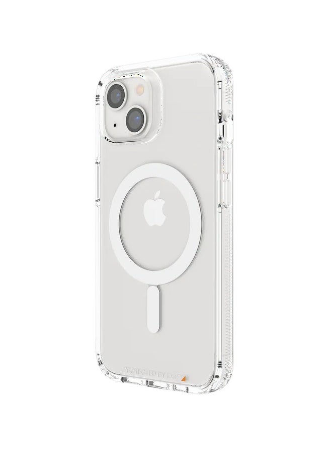 Generic - GEAR4 Magnetic Case Compatible with iPhone 15 PLUS Case, Compatible with MagSafe Wireless Charging, Transparent Anti-Scratch Back Shockproof Protective Slim Thin Phone Case Cover, Clear (TPU + Tough Polycarbonate Back I 16ft Drop Protection Tested I Transparent) - Image 1