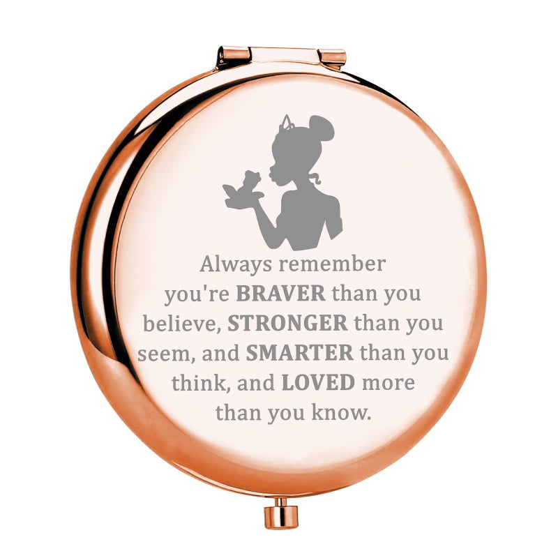 MYOSPARK Frog Inspired Gift Princess Fans Gift Princess Compact Makeup Mirror Jewelry Frog Lover Gift Fandom Gift PFrog Mirror