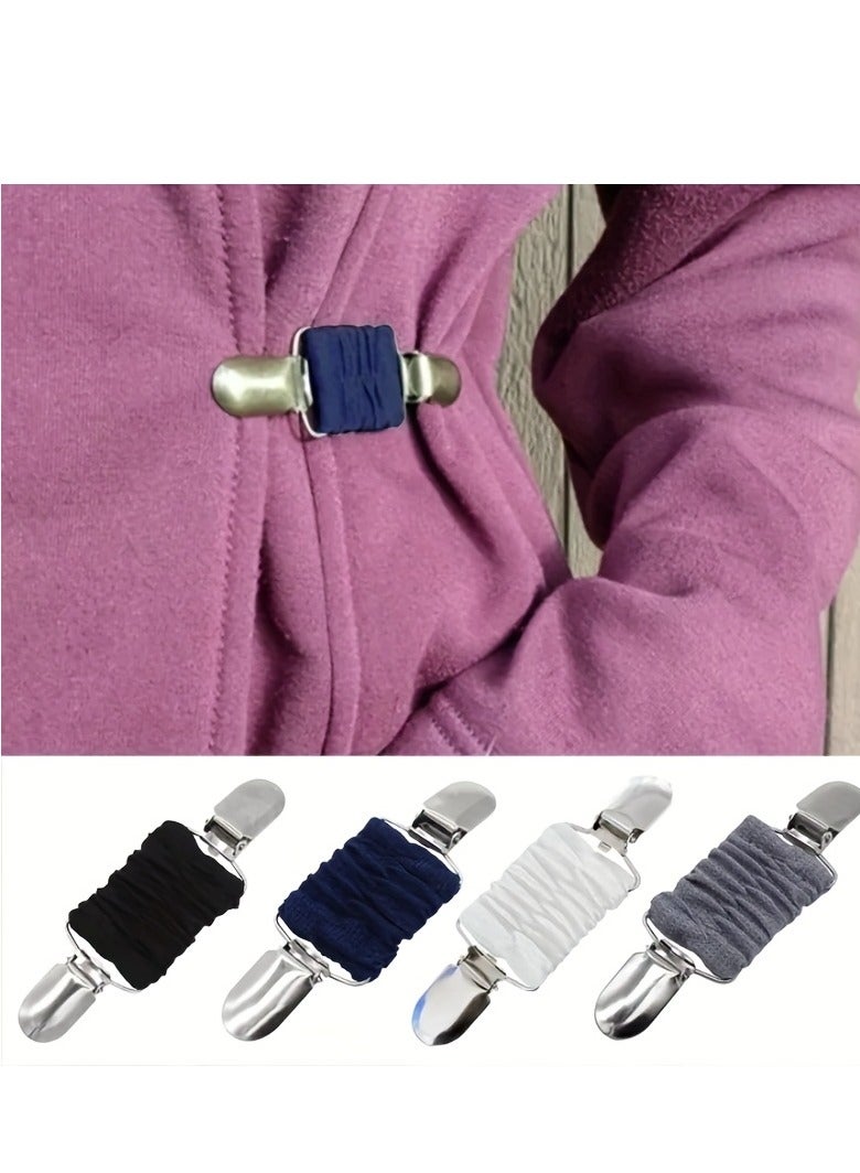 AROAQ Dress Clips, Elastic Clothes Clip Brooch Pins, Multipurpose Dress Shirt Brooch Clip, Portable white Dress Clips Back Cinch For Women - Image 2