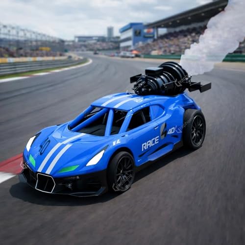GRAPHENE Friction Powered Racing Car Toy for Kids Boy with Smoke Effects Led Light Up Mist Spray Pullback Toy Car Best Birthday Gift for Kids 6-14 Years - Image 1