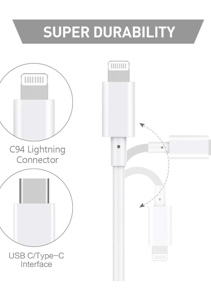 Generic - USB C to Lightning Cable 3m, [Apple MFi Certified] iPhone USB Type C to Lightning Fast Charging Cord for iPhone 14 13 12 11 Pro XR XS iPad Pro - Image 1